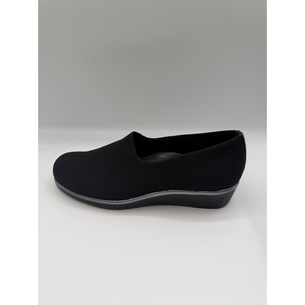 SAS Bliss Slip On Wedge Flat, Women's 5.5 M, Black Comfort Shoes, NEW/DEFECT